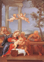 ITALIAN ALBANI FRANCESCO HOLY FAMILY ARTIST PAINTING REPRODUCTION HANDMADE OIL