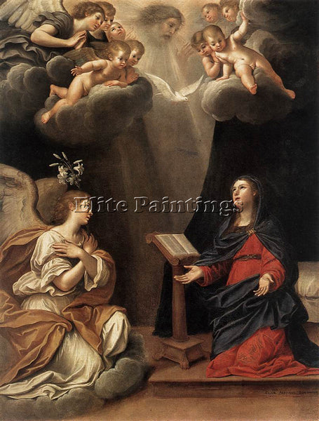 ITALIAN ALBANI FRANCESCO THE ANNUNCIATION ARTIST PAINTING REPRODUCTION HANDMADE