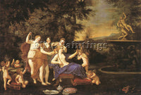 ITALIAN ALBANI FRANCESCO VENUS ATTENDED BY NYMPHS AND CUPIDS ARTIST PAINTING OIL