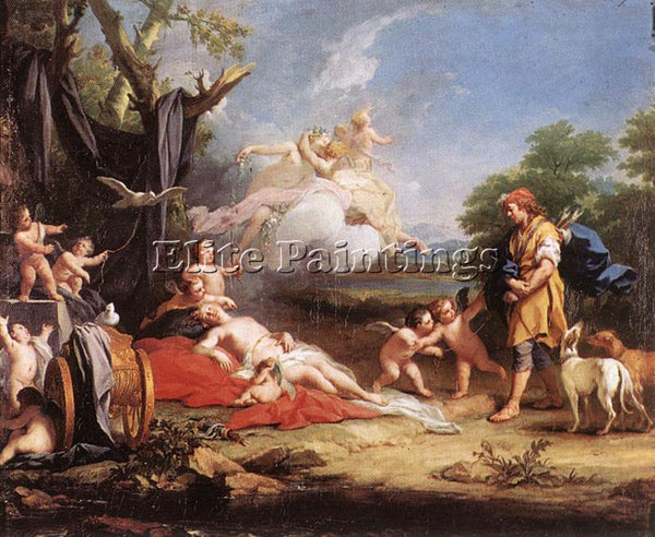 ITALIAN AMIGONI JACOPO VENUS AND ADONIS 1 ARTIST PAINTING REPRODUCTION HANDMADE