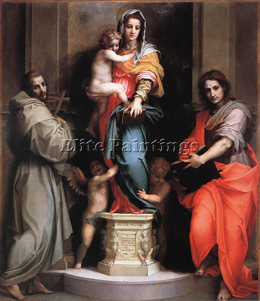 ANDREA DEL SARTO MADONNA OF THE HARPIES ARTIST PAINTING REPRODUCTION HANDMADE