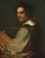 ANDREA DEL SARTO PORTRAIT OF A YOUNG MAN ARTIST PAINTING REPRODUCTION HANDMADE