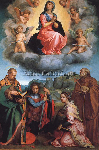 ANDREA DEL SARTO VIRGIN WITH FOUR SAINTS ARTIST PAINTING REPRODUCTION HANDMADE