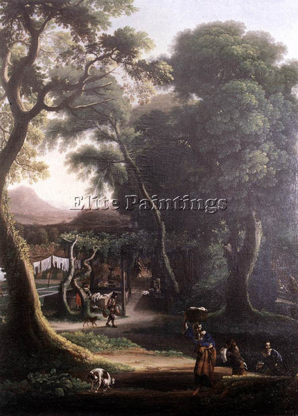 ITALIAN ANGELUCCIO RURAL SCENE ARTIST PAINTING REPRODUCTION HANDMADE OIL CANVAS