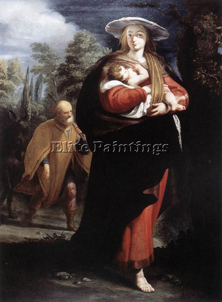 ITALIAN ANSALDO G ANDREA THE FLIGHT INTO EGYPT ARTIST PAINTING REPRODUCTION OIL