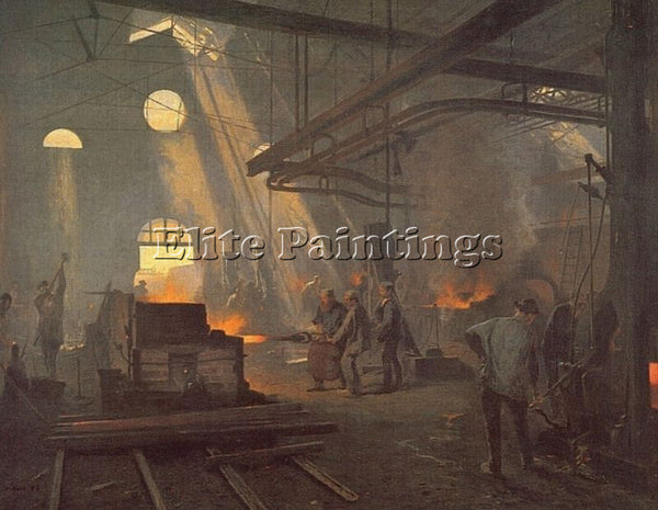 FERNAND-ANNE PIESTRE CORMON A FORGE ARTIST PAINTING REPRODUCTION HANDMADE OIL