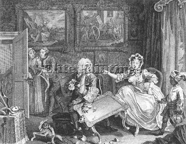 WILLIAM HOGARTH A HARLOTS PROGRESS PLATE 2 OF 6 ARTIST PAINTING REPRODUCTION OIL