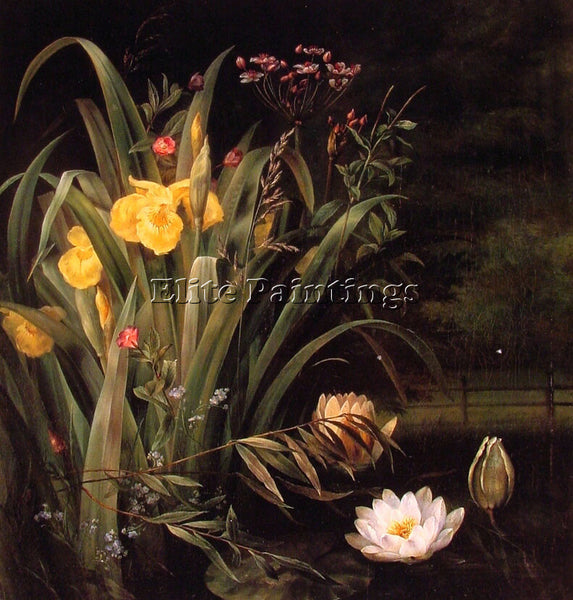 DENMARK A LILY POND ARTIST PAINTING REPRODUCTION HANDMADE CANVAS REPRO WALL DECO
