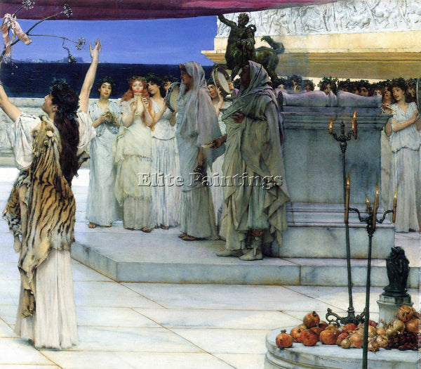 ALMA-TADEMA A CONSECRATION OF BACCHUS DETAIL 2  ARTIST PAINTING REPRODUCTION OIL