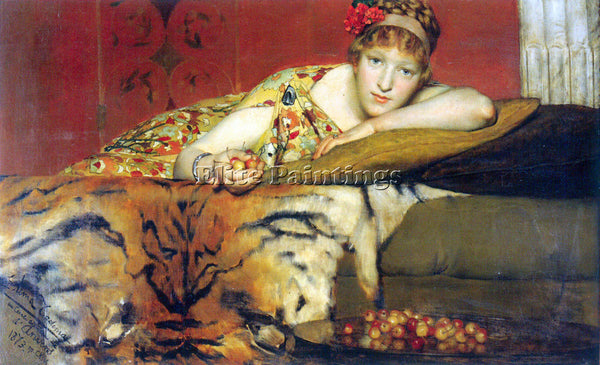 ALMA-TADEMA A CRAVING FOR CHERRIES ARTIST PAINTING REPRODUCTION HANDMADE OIL ART