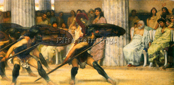ALMA-TADEMA A DANCE FOR PHYRRUS ARTIST PAINTING REPRODUCTION HANDMADE OIL CANVAS