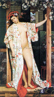 TISSOT A WOMAN IN JAPAN BATH ARTIST PAINTING REPRODUCTION HANDMADE CANVAS REPRO