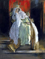 AMERICAN ABBEY EDWIN AUSTIN THE QUEEN IN HAMLET ARTIST PAINTING REPRODUCTION OIL - Oil Paintings Gallery Repro