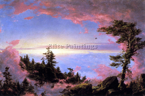 HUDSON RIVER ABOVE THE CLOUDS AT SUNRISE BY FREDERICK EDWIN CHURCH REPRODUCTION