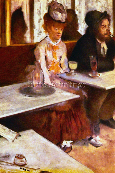 DEGAS ABSINTHE DRINKERS ARTIST PAINTING REPRODUCTION HANDMADE CANVAS REPRO WALL