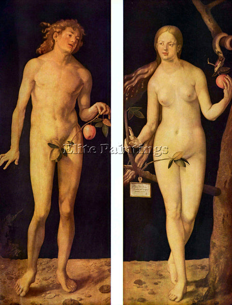 DURER ADAM AND EVE ARTIST PAINTING REPRODUCTION HANDMADE CANVAS REPRO WALL DECO