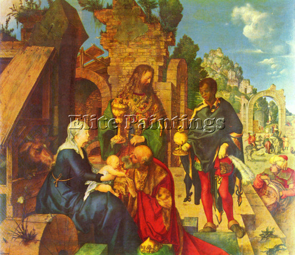 DURER ADORATION OF THE MAGI 1  ARTIST PAINTING REPRODUCTION HANDMADE OIL CANVAS