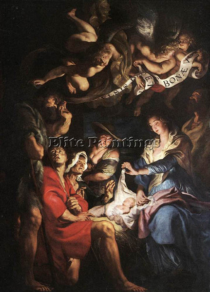 PETER PAUL RUBENS ADORATION OF THE SHEPHERDS ARTIST PAINTING HANDMADE OIL CANVAS