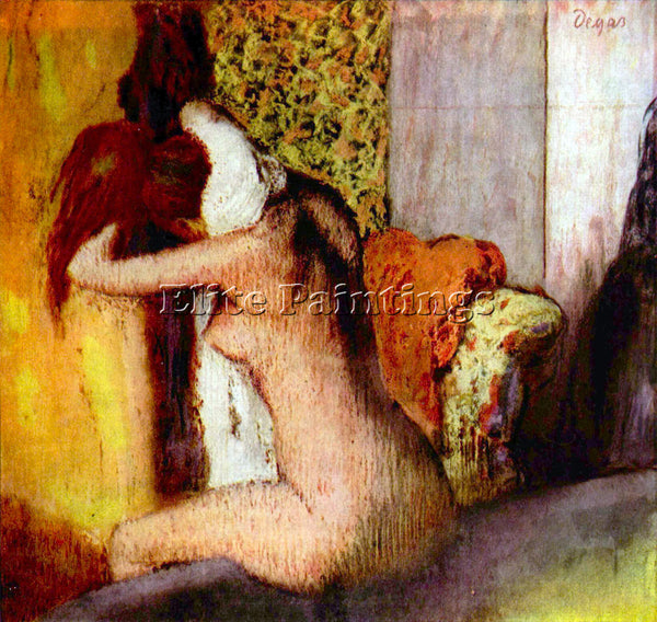 DEGAS AFTER THE BATH 2 ARTIST PAINTING REPRODUCTION HANDMADE CANVAS REPRO WALL