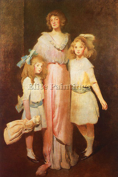 JOHN WHITE ALEXANDER MRS DANIELS WITH TWO CHILDREN ARTIST PAINTING REPRODUCTION