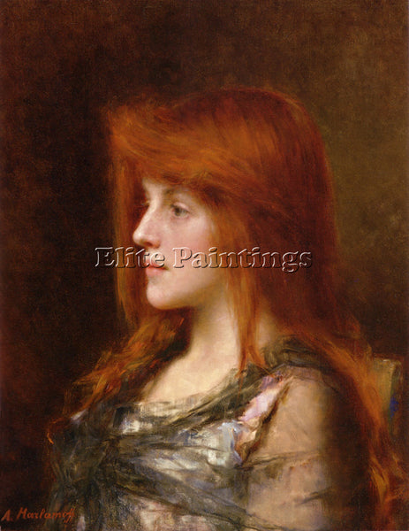 ALEXEIALEXEJEWITSCHHARLAMOFF PORTRAITOFAYOUNGBEAUTY LARGE ARTIST PAINTING CANVAS