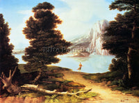 AMERICAN ALLSTON WASHINGTON LANDSCAPE WITH A LAKE ARTIST PAINTING REPRODUCTION - Oil Paintings Gallery Repro