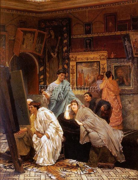 SIR LAWRENCE ALMA-TADEMA  A COLLECTION OF PICTURES AT TIME OF AUGUSTUS PAINTING