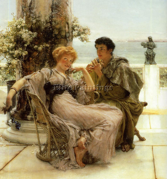 SIR LAWRENCE ALMA-TADEMA  COURTSHIP THE PROPOSAL ARTIST PAINTING HANDMADE CANVAS