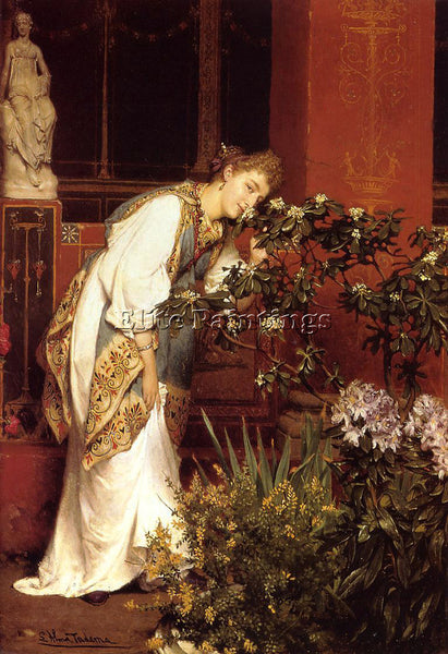 SIR LAWRENCE ALMA-TADEMA  IN THE PERISTYLE2 ARTIST PAINTING HANDMADE OIL CANVAS