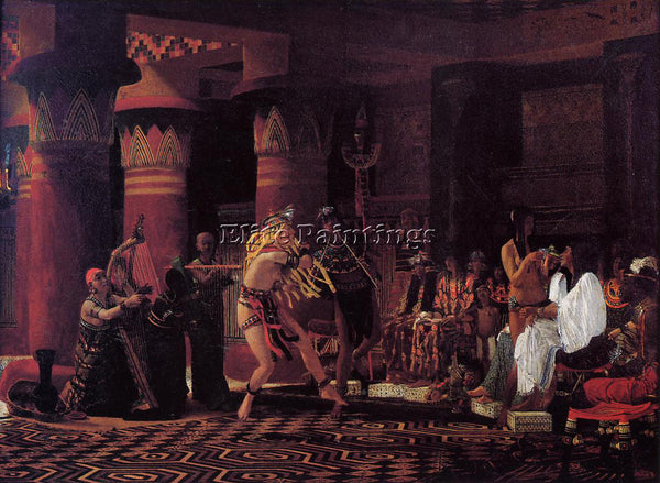 SIR LAWRENCE ALMA-TADEMA  PASTIMES IN ANCIENT EGYUPE 3 000 YEARS AGO OIL CANVAS