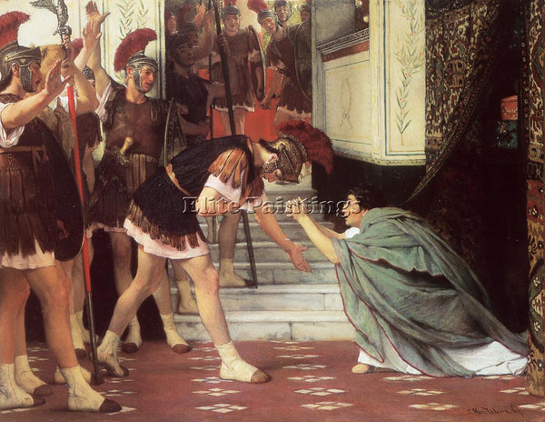 SIR LAWRENCE ALMA-TADEMA  PROCLAIMING CLAUDIUS EMPEROR ARTIST PAINTING HANDMADE
