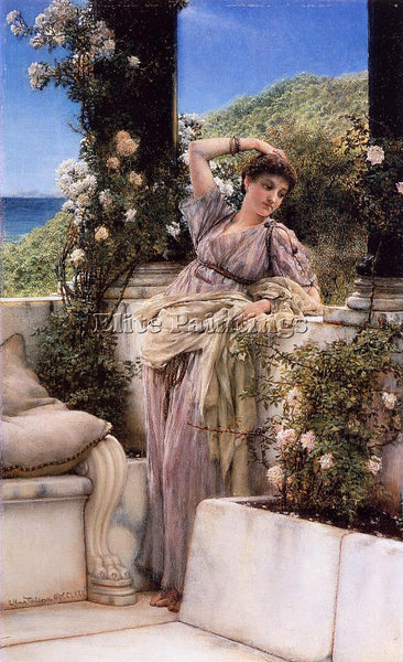 SIR LAWRENCE ALMA-TADEMA  ROSE OF ALL ROSES2 ARTIST PAINTING HANDMADE OIL CANVAS