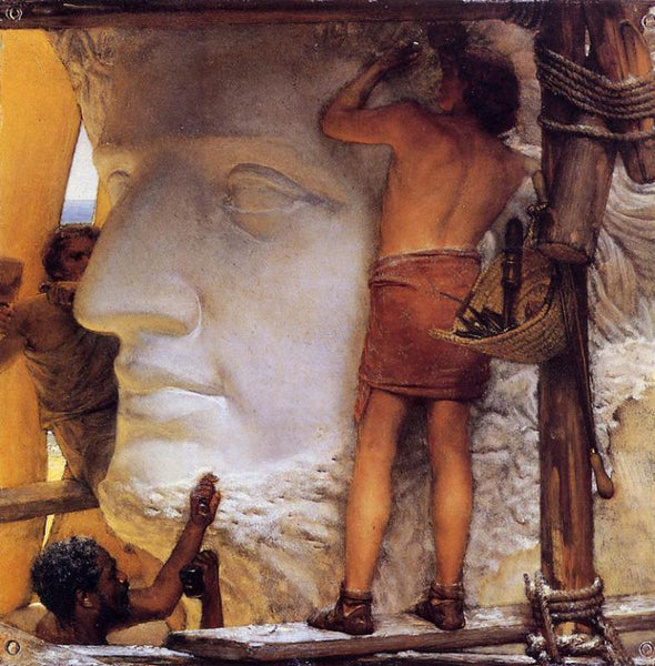 SIR LAWRENCE ALMA-TADEMA  SCULPTORS IN ANCIENT ROME ARTIST PAINTING REPRODUCTION