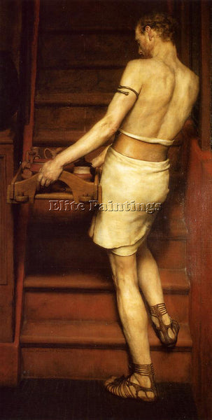 SIR LAWRENCE ALMA-TADEMA  THE ROMAN POTTER ARTIST PAINTING REPRODUCTION HANDMADE