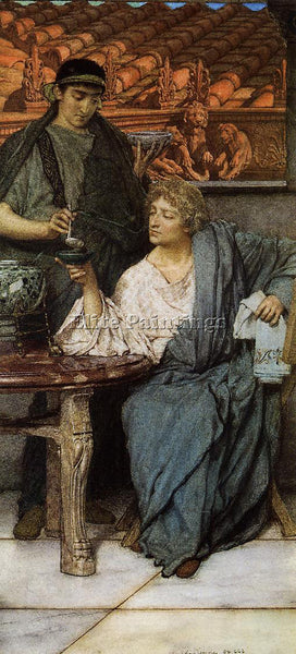 SIR LAWRENCE ALMA-TADEMA  THE ROMAN WINE TASTERS ARTIST PAINTING HANDMADE CANVAS