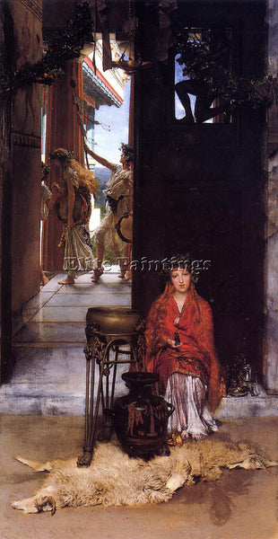 SIR LAWRENCE ALMA-TADEMA  THE WAY TO THE TEMPLE ARTIST PAINTING REPRODUCTION OIL