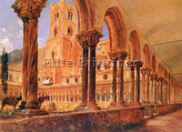 ALT RUDOLF VON A VIEW OF MONREALE ABOVE PALERMO ARTIST PAINTING REPRODUCTION OIL