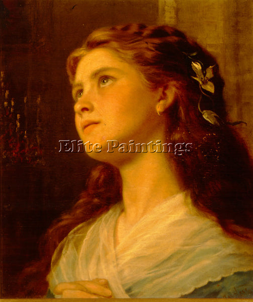 SOPHIE GENGEMBRE ANDERSON PORTRAIT OF YOUNG GIRL ARTIST PAINTING HANDMADE CANVAS