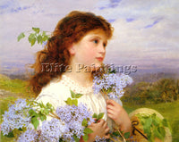 SOPHIE GENGEMBRE ANDERSON THE TIME OF THE LILACS ARTIST PAINTING HANDMADE CANVAS