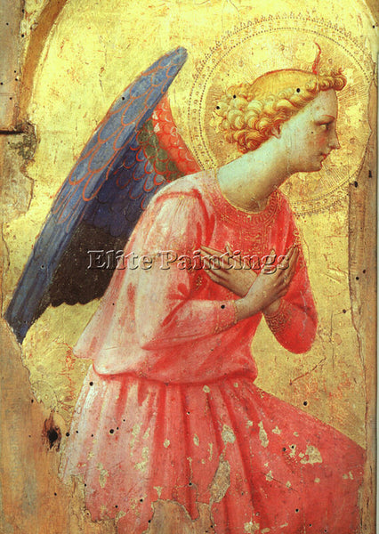 ITALIAN ANGELICO FRA STUDIO OF ITALIAN 1400S ARTIST PAINTING HANDMADE OIL CANVAS