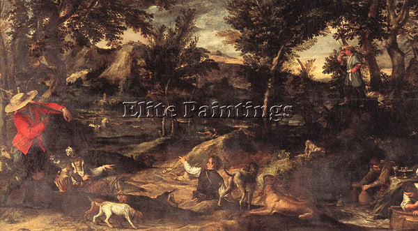 ANNIBALE CARRACCI HUNTING ARTIST PAINTING REPRODUCTION HANDMADE OIL CANVAS REPRO