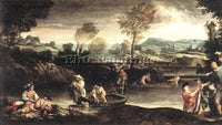 ANNIBALE CARRACCI FISHING ARTIST PAINTING REPRODUCTION HANDMADE OIL CANVAS REPRO
