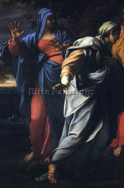 ANNIBALE CARRACCI HOLY WOMEN AT THE TOMB OF CHRIST DETAIL ARTIST PAINTING CANVAS