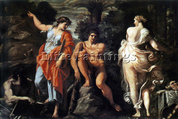 ANNIBALE CARRACCI CHOICE OF HERACLES ARTIST PAINTING REPRODUCTION HANDMADE OIL