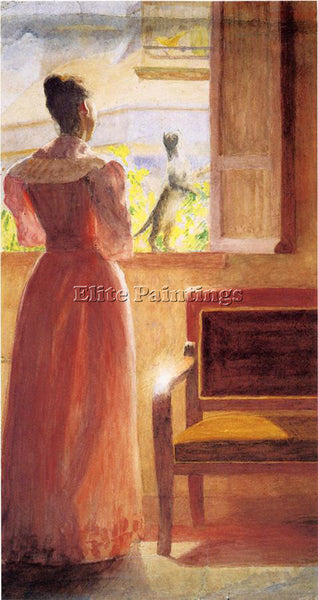 THOMAS POLLOCK ANSCHUTZ LADY BY A WINDOW ARTIST PAINTING REPRODUCTION HANDMADE