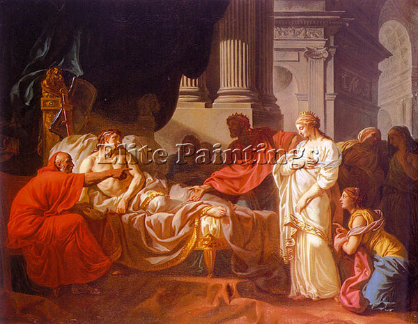 JACQUES-LOUIS DAVID ANTIOCHUS AND STRATONICE ARTIST PAINTING HANDMADE OIL CANVAS