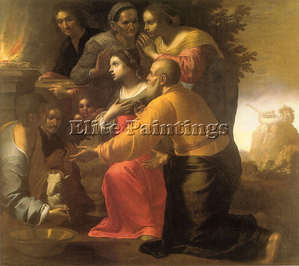 ITALIAN ANTONIO CARRACCI THE LAMENTATION OVER THE DEAD CHRIST PAINTING HANDMADE