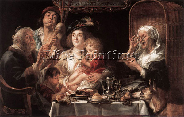 JACOB JORDAENS AS THE OLD SANG THE YOUNG PLAY PIPES ARTIST PAINTING REPRODUCTION