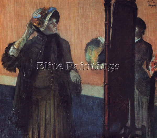 EDGAR DEGAS AT THE MILLINERS ARTIST PAINTING REPRODUCTION HANDMADE CANVAS REPRO