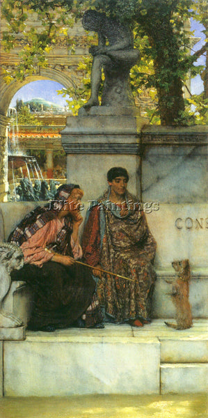 ALMA-TADEMA AT THE TIME OF CONSTANTINE ARTIST PAINTING REPRODUCTION HANDMADE OIL